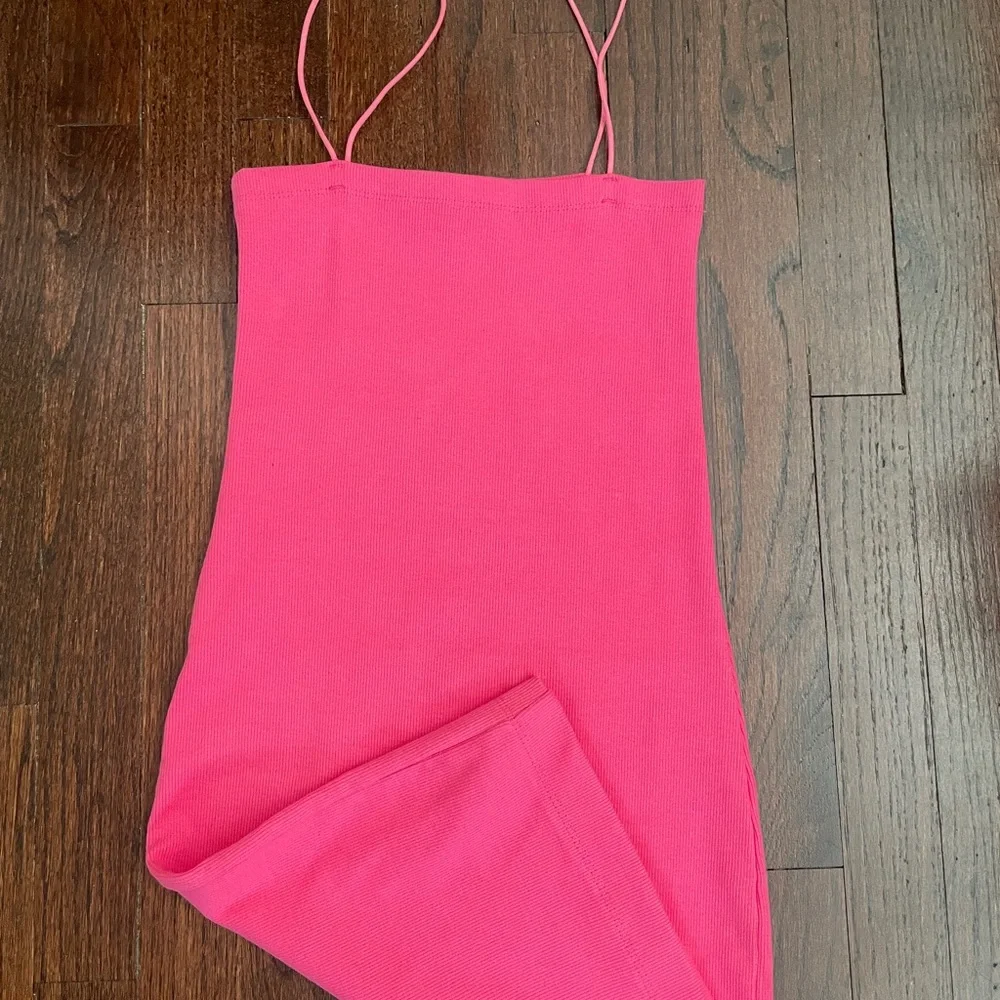 Zara Hot Pink Thin Strap Dress - Picture 2 of 6